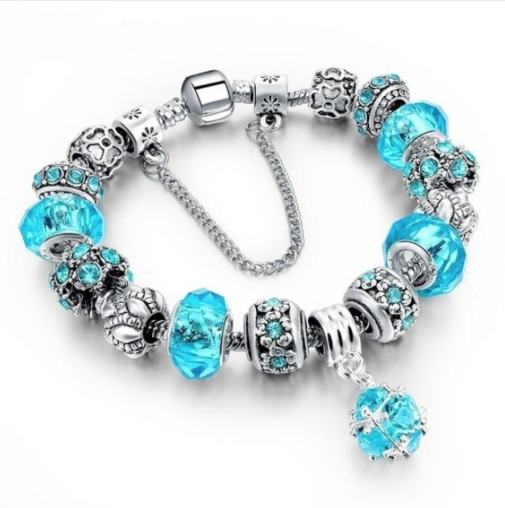McQueen-Pier Crystal Charm Bracelet
