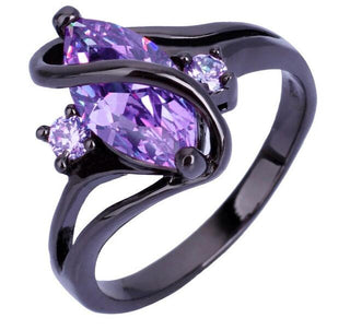 Vintage Black Gold Zircon Ring